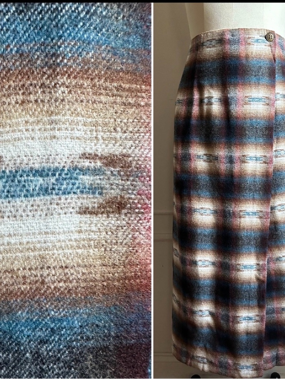 Vintage South West Wrap Maxi Skirt